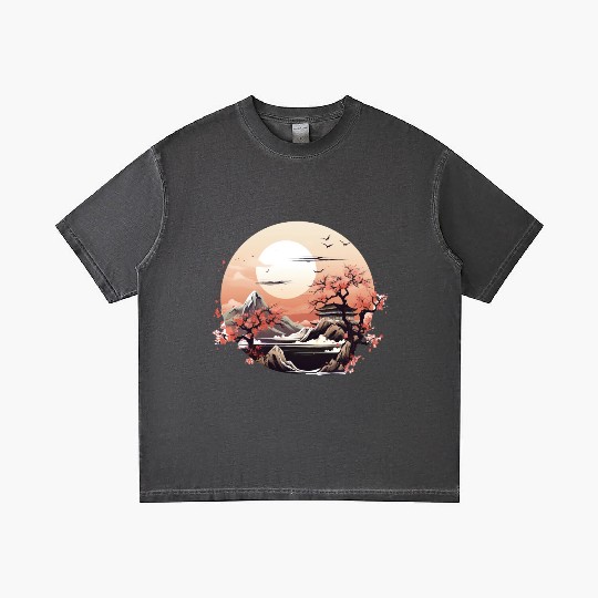 Serenity in Sakura Gradient T Shirts