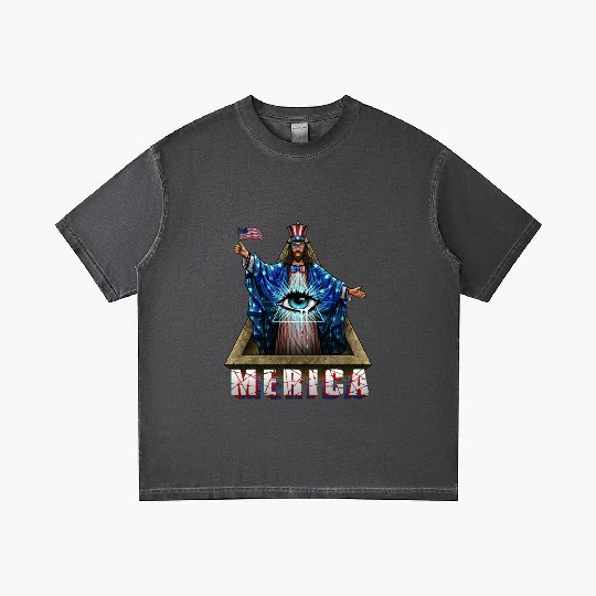 Merica Jesus Patriotic and Eye of Providence Gradient T Shirts