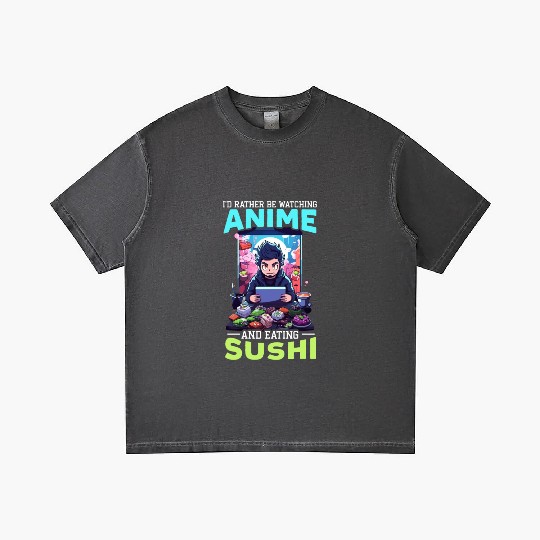 Anime Sushi Lover Nigiri Sashimi Food Manga Otaku Gradient T Shirts