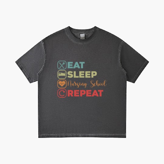 Eat Sleep Nursing School A Student Nurse Clinicals Gradient T Shirts