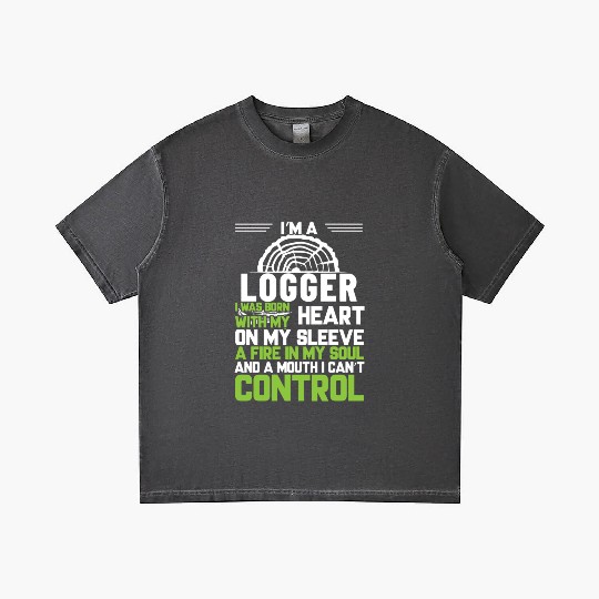 I m A Logger I Was Born With My Heart On My Sleeve Gradient T Shirts