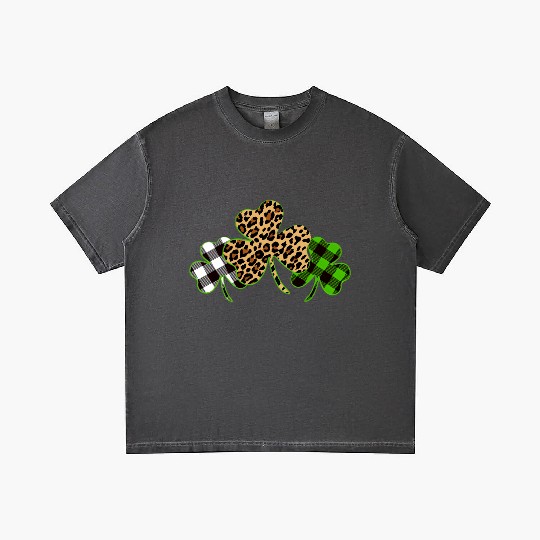St Patricks Day Leopard Print Plaid Shamrock Gradient T Shirts