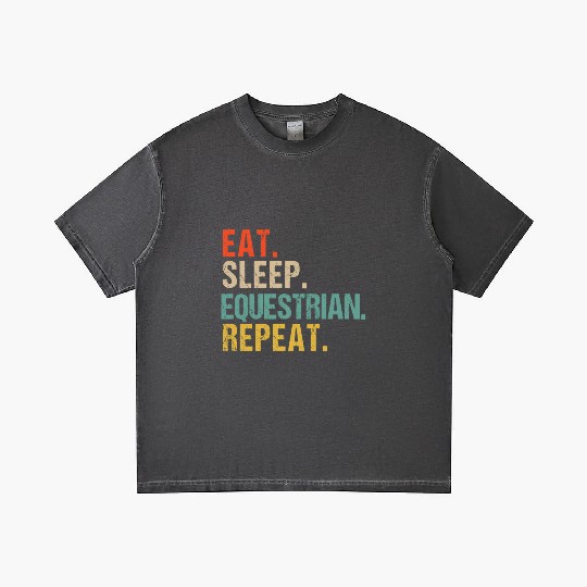 Funny Eat Sleep Equestrian Repeat Gradient T Shirts