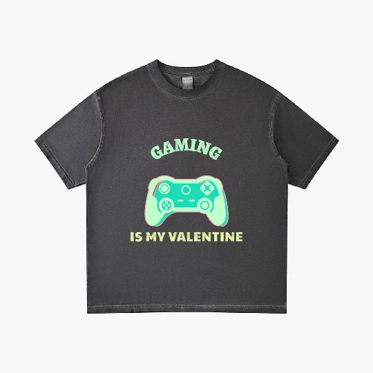 Gaming Is My Valentine Light Green Gradient T Shirts