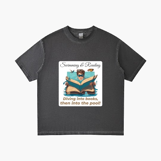 Bookish Splash Swimmer Book Lover Gradient T Shirts