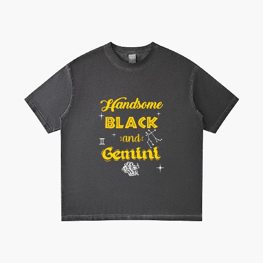 Handsome Black Gemini Gradient T Shirts