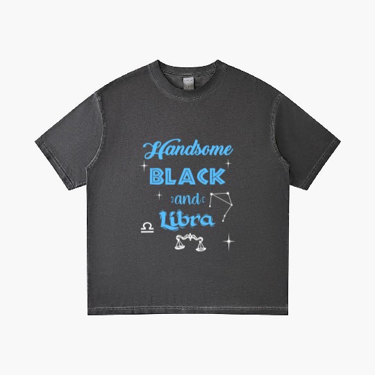 Handsome Black Libra Gradient T Shirts