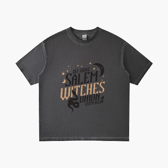 Salem Witches Union Black Gradient T Shirts