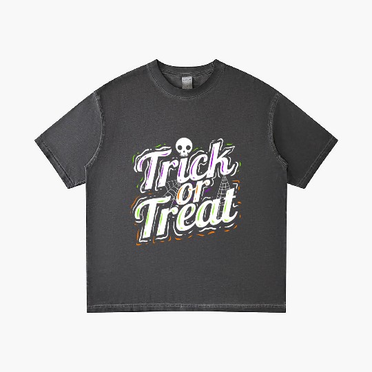 Trick Or Treat Spiderweb Halloween Gradient T Shirts