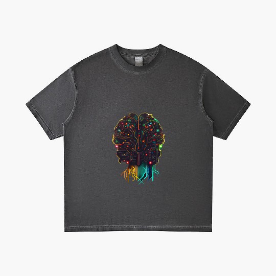 AI Artificial Intelligence Human Electric Brain Gradient T Shirts