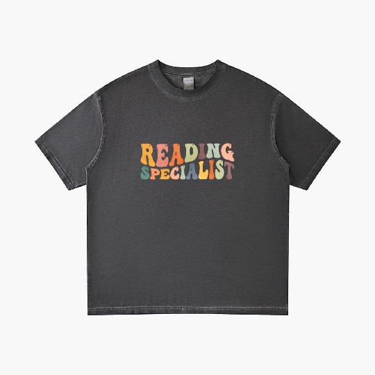 Groovy Reading Specialist Teacher Literacy Coach Gradient T Shirts