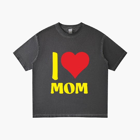 I Love Mom Yellow Gradient T Shirts