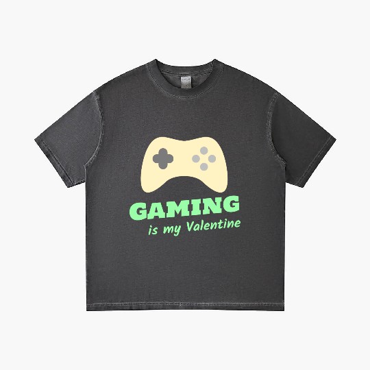Gaming Is My Valentine Light Green Gradient T Shirts