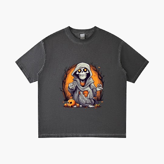 Eerie Halloween Ghoul Art, Spooky Season Delight 5 Gradient T Shirts