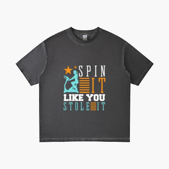 Spin It Like You Stole It Gym Workout Muscle Stati Gradient T Shirts