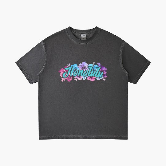 Honolulu Hawaii Hibiscus Gradient T Shirts