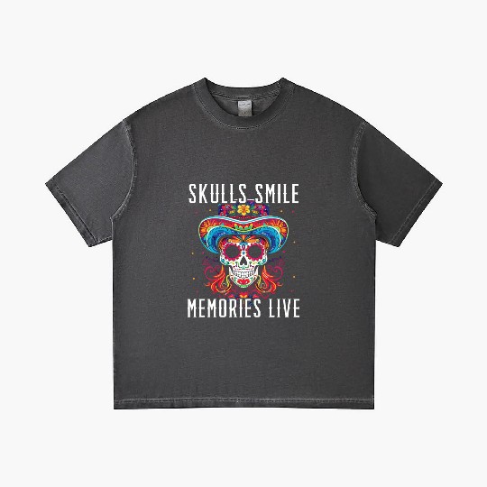 Dia De Los Muertos Sugar Skull Mexican Holiday Gradient T Shirts