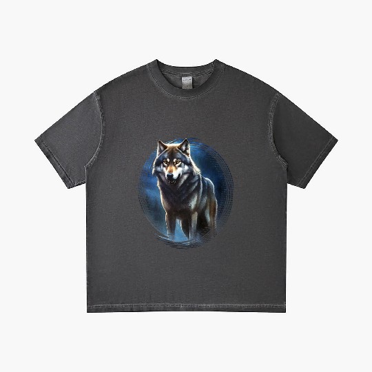 Wolf in the moonlight Gradient T Shirts