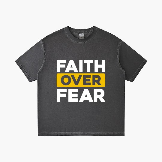 Faith Over Fear Love Jesus Christian Christmas Gradient T Shirts