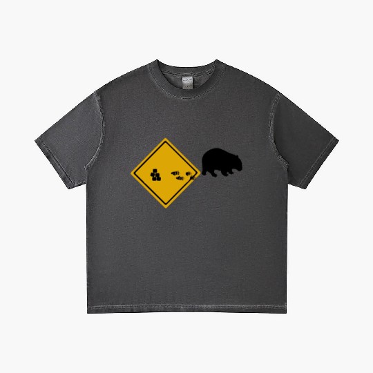 Wombat Poop Cubes Road Sign Gradient T Shirts