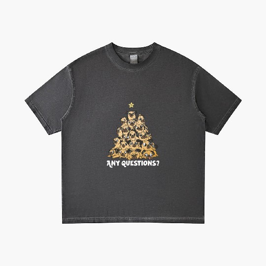 Pug Christmas Pug Santa Pug ornament Pug tree Pug Gradient T Shirts