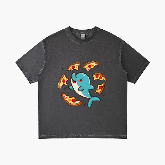 Pizza dolphin Gradient T Shirts
