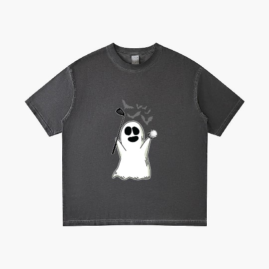 Ghost Playing Golf Lazy DIY Halloween Costume Funn Gradient T Shirts
