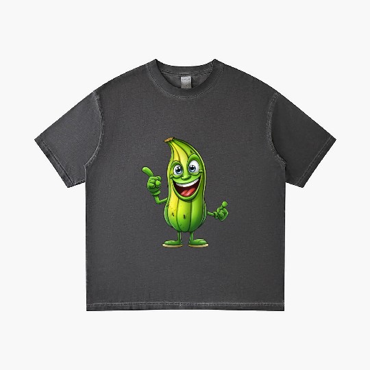Green Alien Pickle Dude: Cosmic Crunch Gradient T Shirts