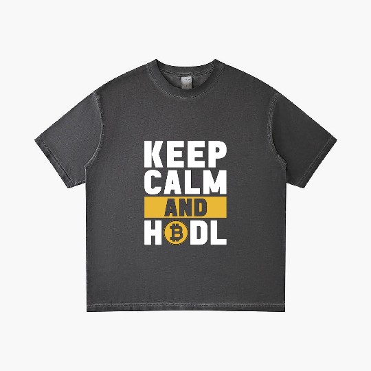 Cryptocurrency Keep Calm And HODL Stock Market Gradient T Shirts