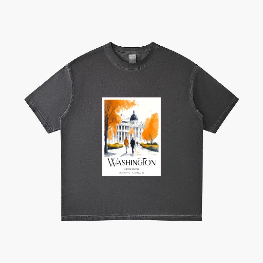 Watercolor painting loving couple in Washington DC Gradient T Shirts