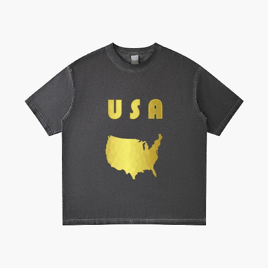 Usa Gold Fourth Of July Gradient T Shirts