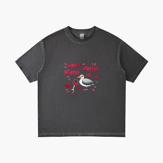 Wine Seagull Bird Lover Shorebird Seagulls Gradient T Shirts