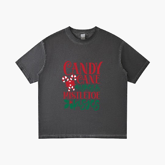 Candy Cane Wishes Mistletoe Kisses Gradient T Shirts