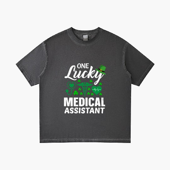 St Patrick'S Day Lucky Medical Assistant Gradient T Shirts