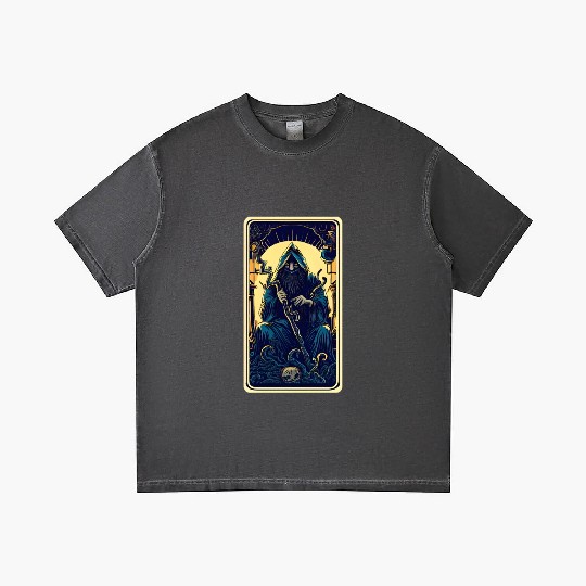 Dark Tarot Card Gradient T Shirts: Mystical Astrology