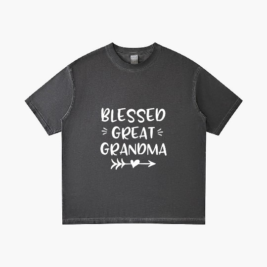 Blessed Great Grandma Heart Arrow Graphics Gradient T Shirts