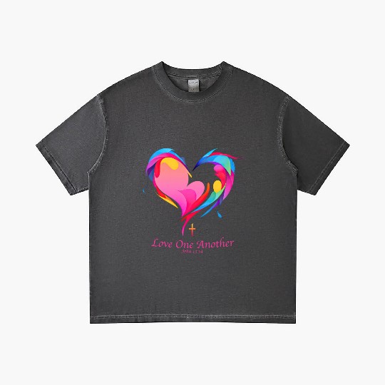 Love One Another Bible Verse John 13:34 Gradient T Shirts