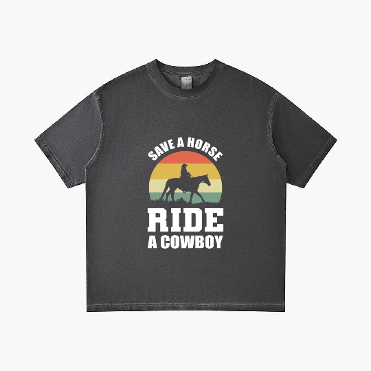 Ride a Cowboy Equestrian Gift Gradient T Shirts