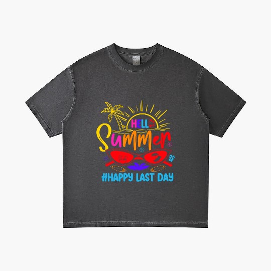 Hello Summer Last Day Last Day Of School Teacher Gradient T Shirts