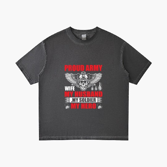 Proud Army Wife My Husband my Soldier My Hero Gradient T Shirts