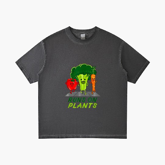 runs on plants vegan vegetarian runner broccoli gi Gradient T Shirts
