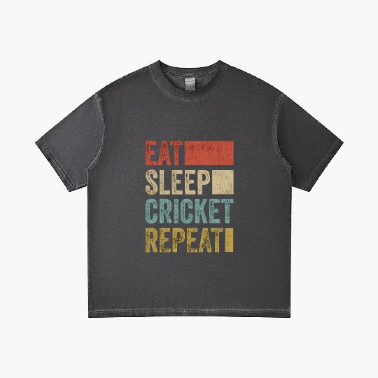 Retro Eat Sleep Cricket Repeat Funny Cricket Gradient T Shirts