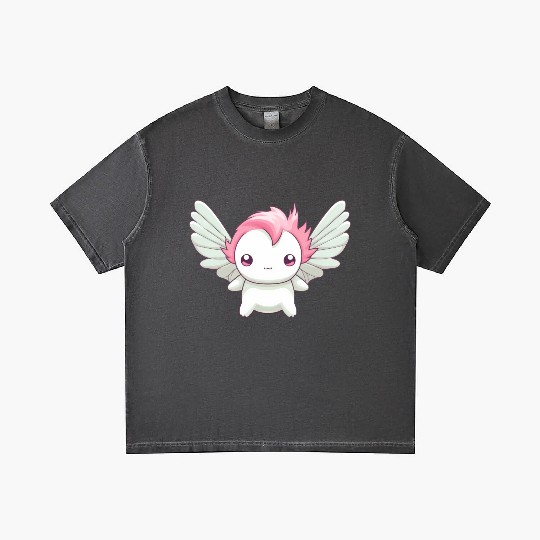 Sweet Axolotl with Angel Wings: Heavenly Design Gradient T Shirts