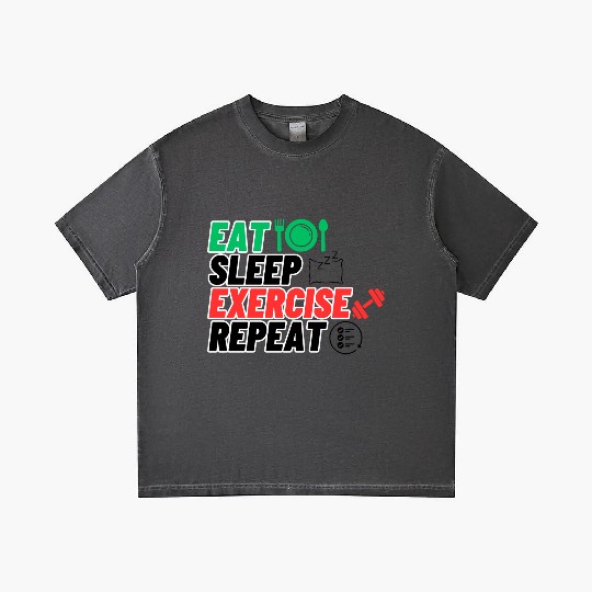 eat sleep EXERCISE repeatlife of heroes power Gradient T Shirts