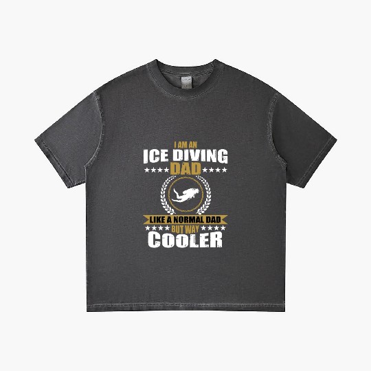 Funny Ice Diving Dad For Men Gradient T Shirts