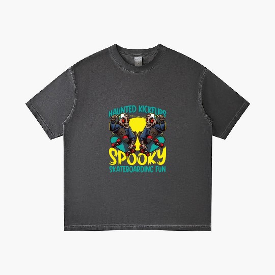 Spooky Horror Skateboarder Halloween Skateboarding Gradient T Shirts