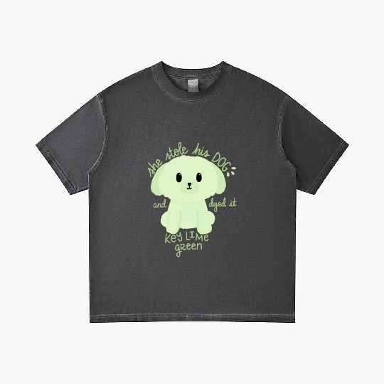 Key Lime Green Dog Gradient T Shirts