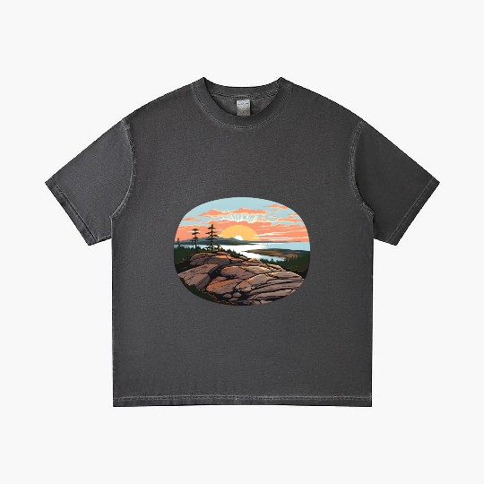 Cadillac Mountain Sunrise Gradient T Shirts