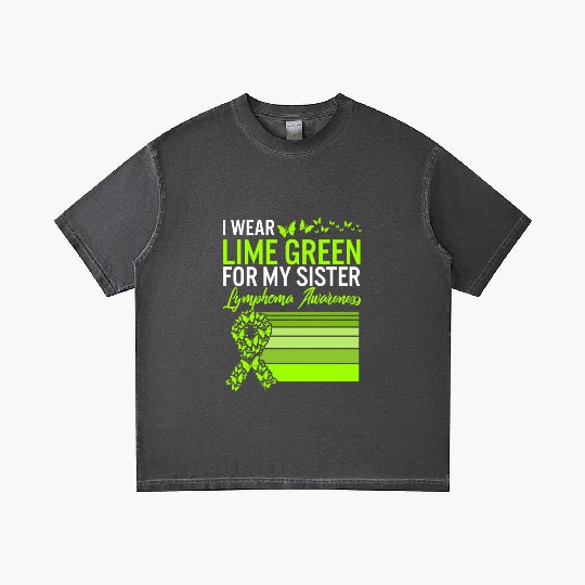 Lymphoma Warrior Gradient T Shirts, I Wear Lime Green For My