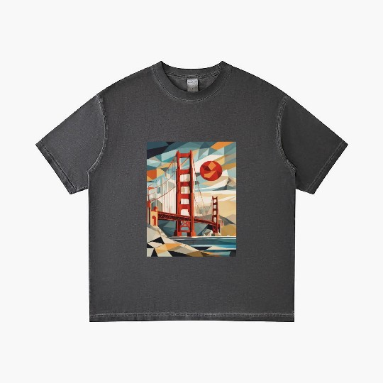 Golden Gate Bridge California Gradient T Shirts, Golden Gate